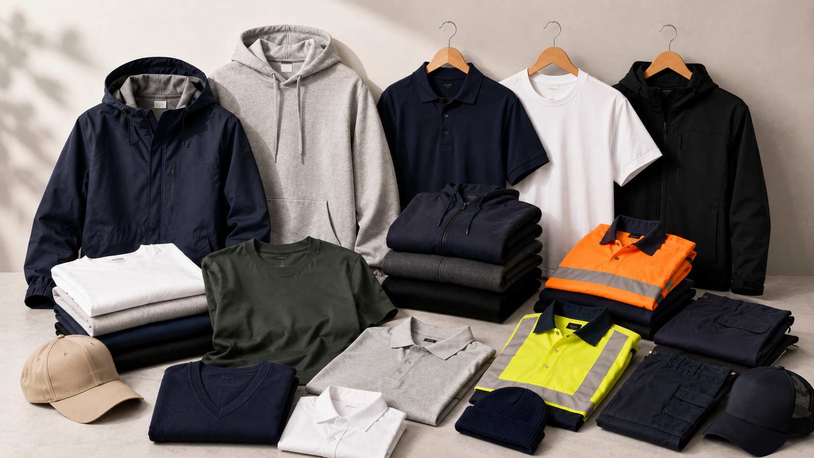 Shop all blank t-shirts, polos, hoodies, workwear, school uniforms, caps and plain apparel