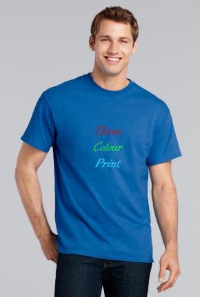 GILDAN T-SHIRT WITH A 3 COLOUR PRINT